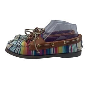 Sperry Top Sider American Original Rainbow Boat Shoes Canvas Womens 8